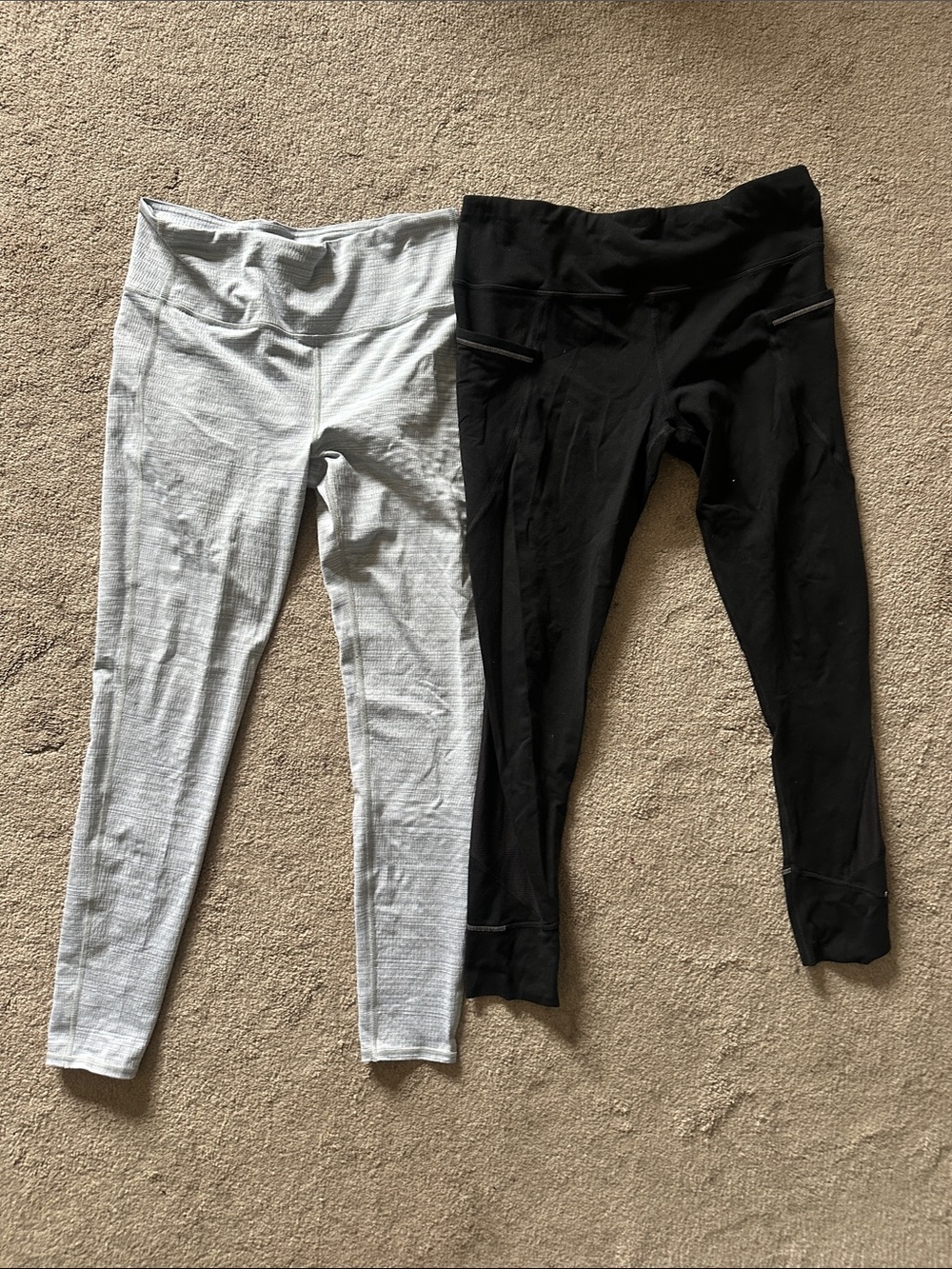 Kids Performance Leggings - Black and Light Gray